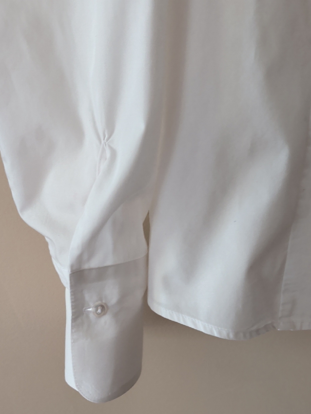 White Ruffled Front Button-Down Blouse - Picture 5 of 12